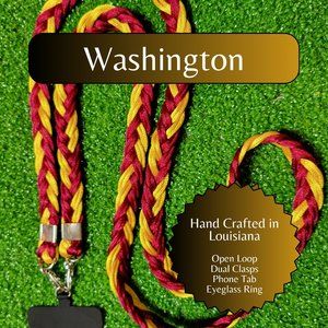 Braided Universal Phone Lanyard, Sports Team Colors, Washington Football